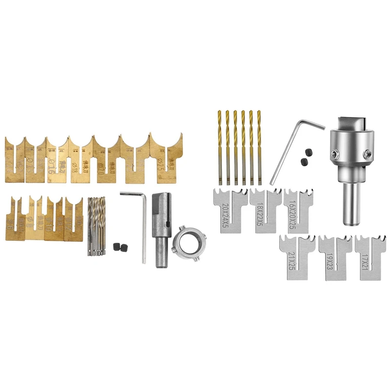 

2 Set Wooden Beads Drill Bit Ball Blade Milling Cutter Set For DIY Rings Making Jewelry, A & B