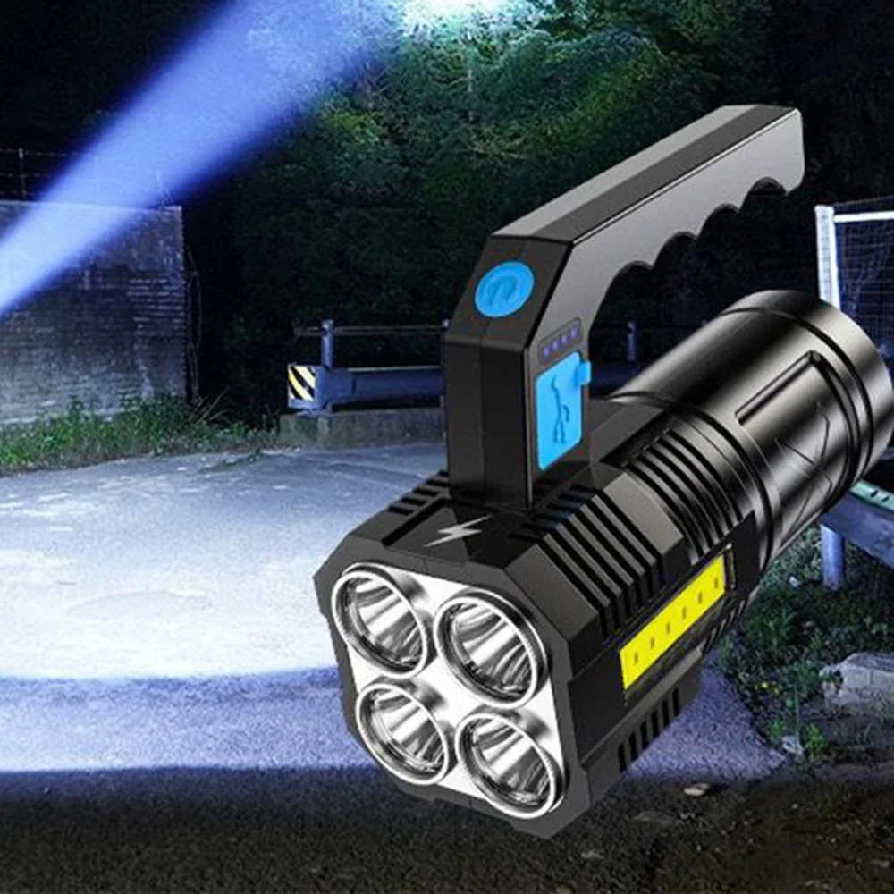 

LED Flashlights Handheld Lantern Camping Portable Lamp Strong Light Long-shot USB Rechargeable Built-in Battery Outdoor Lighting