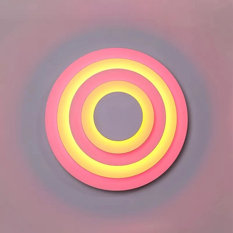 

Настенный светильник в средневековом стиле для девушек, лампа в форме круга мечты для гостиной, спальни, коридора, лестницы, круглая искусственная подсветка