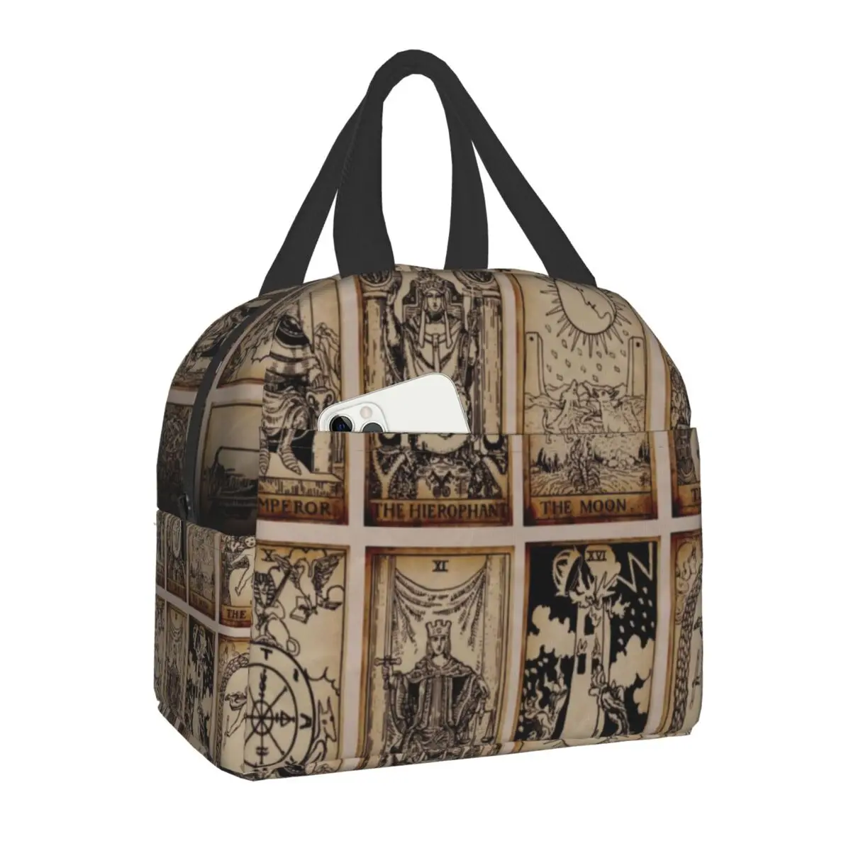 

Custom Witch Tarot Lunch Bag Women Cooler Warm Insulated Lunch Boxes for Student School