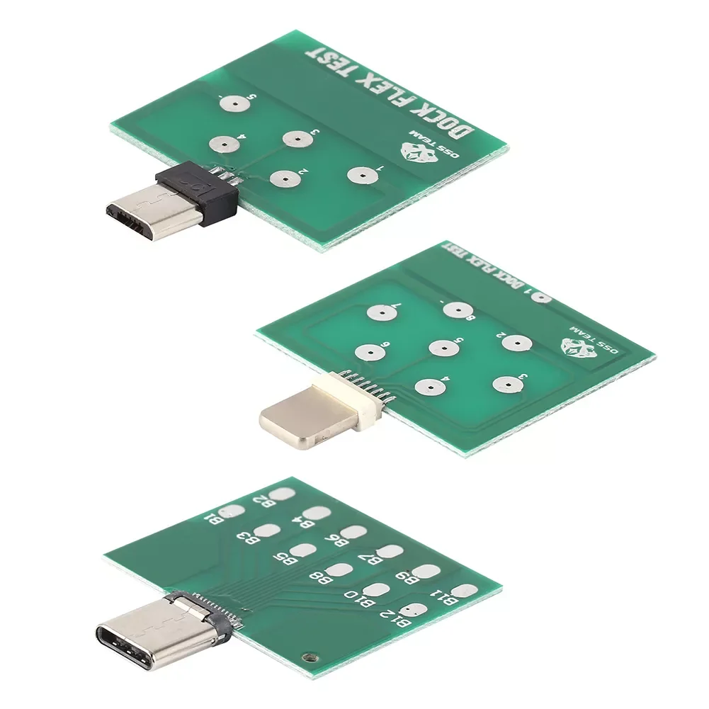 

Micro USB Dock Flex Test Board for iPhone 11 xs x 6 7 8 Android Phone U2 Micro USB 8 Pin Type-C Battery Power Charging Dock Flex