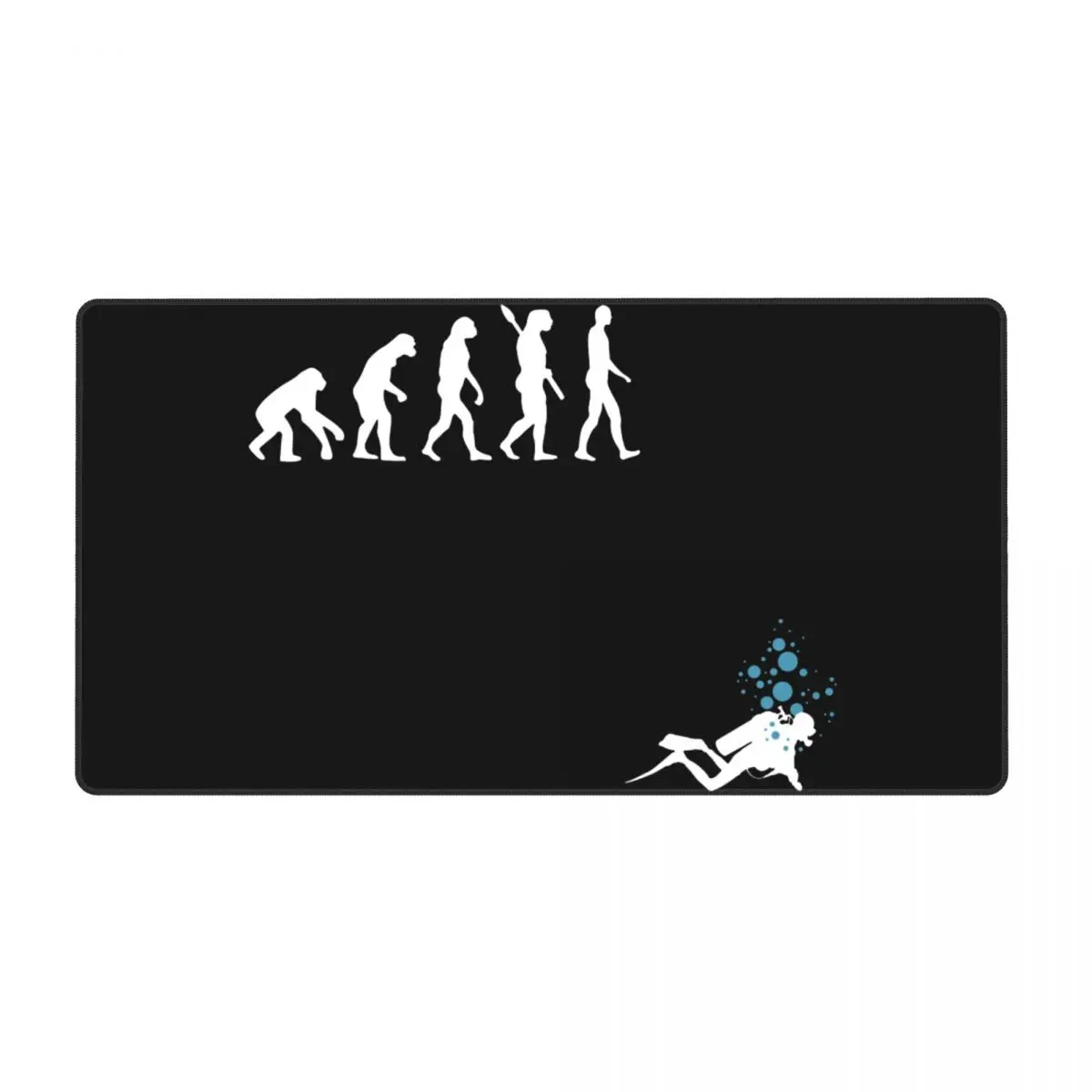 Игровой коврик для мыши с аквалангом Evolution Of Man водонепроницаемый большой