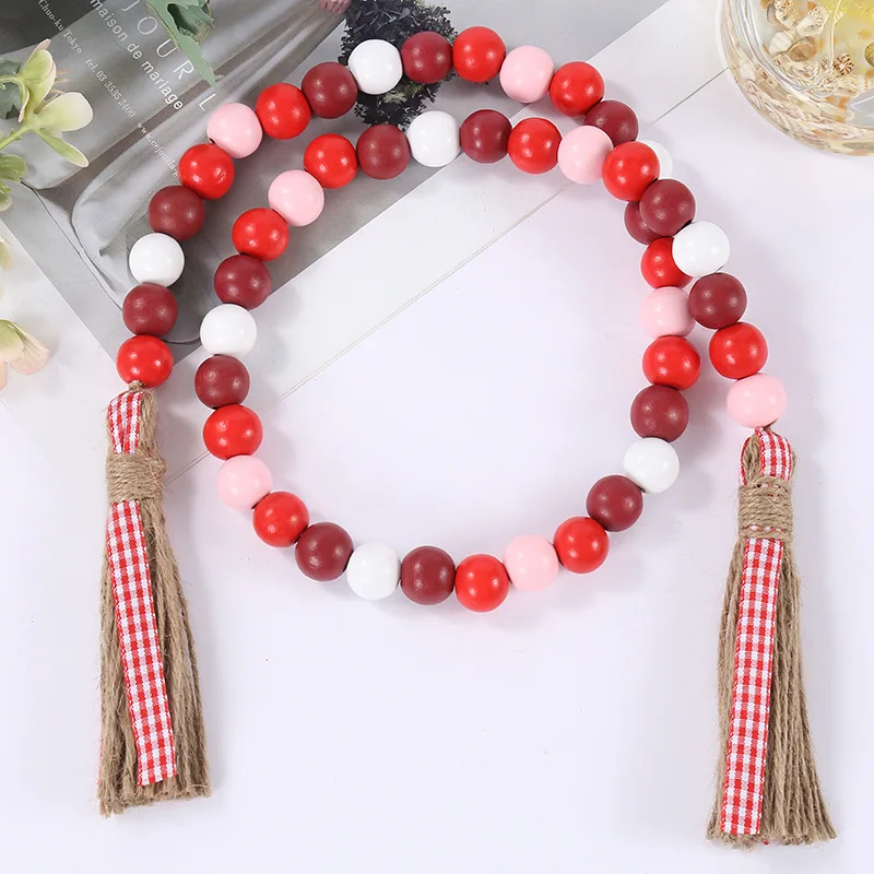 Сделай сам красочные деревянные бусины креативное украшение занавески ремни для