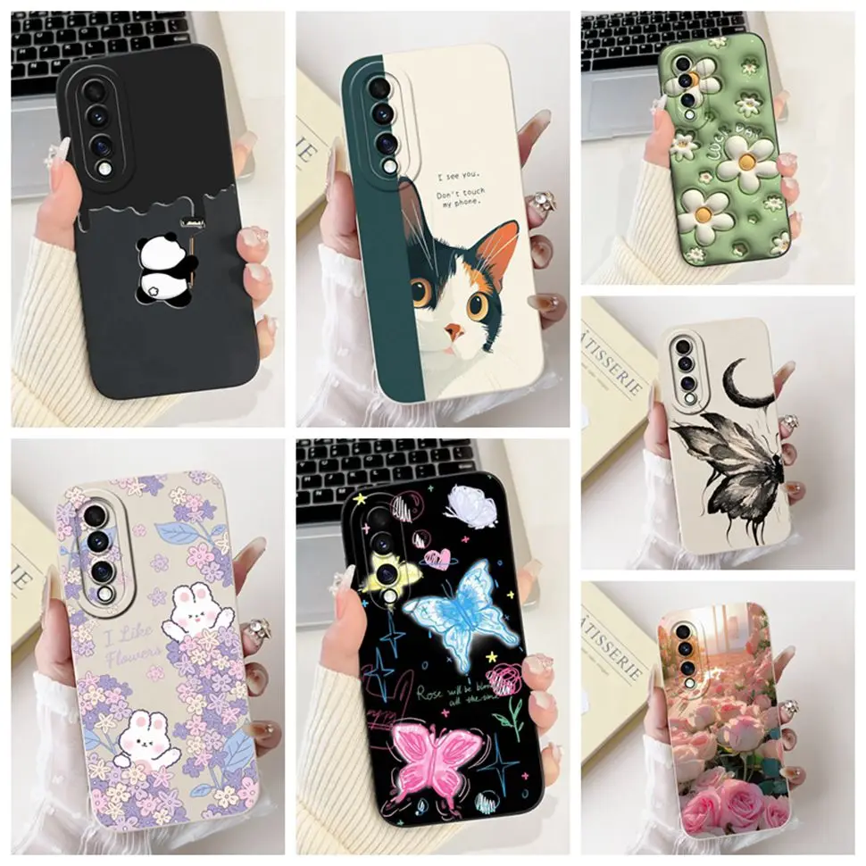 Для Honor 70 70Pro 70Lite задняя крышка для Lite чехол RBN-NX1 модные цветы милый мультяшный кот