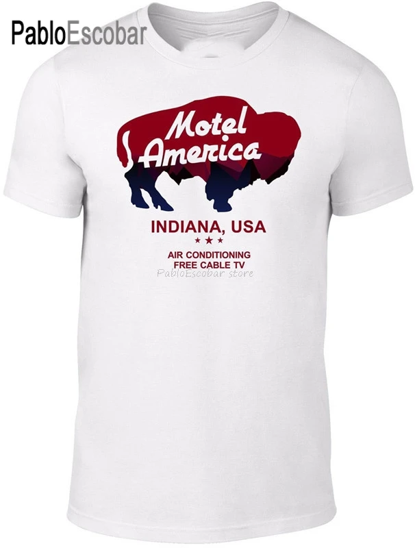 

men summer t-shirt brand tops euro size Men'S Motel America T-Shirt American Gods Inspired Tv Mcshane Watch Cool Gym Tee Shirt