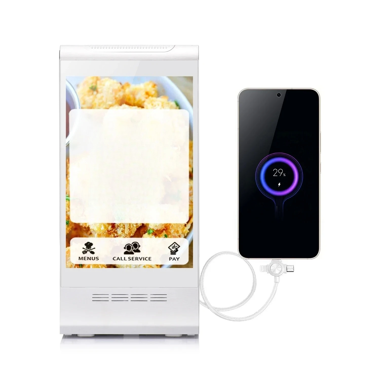 Фото Новый цифровой рекламный дисплей FYD-868 Plus X с Wi-Fi и Android LCD, рекламный плеер и система вызова для отелей/кафе/ресторанов №4