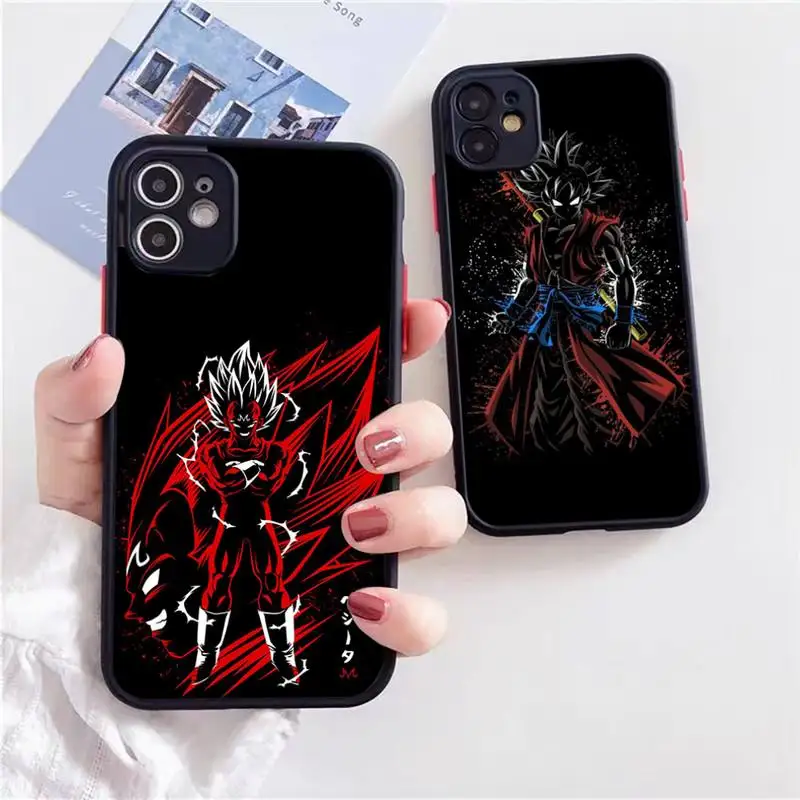 

Dragon DBZ Ball Phone Case For iphone 13 12 11 xr xs x 7 8 pro max Light black Soft TPU Silicone Clear Case Cover