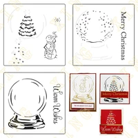 layered snowglobe new layering stencils painting diy scrapbook coloring embossing paper card album craft decorative template