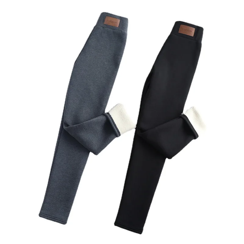 Stuffed Leggings Women Wear High-Waisted Stretchy Plus Size Lamb Down Thick Warm Pants Women's Integrated Pant Autumn and Winter