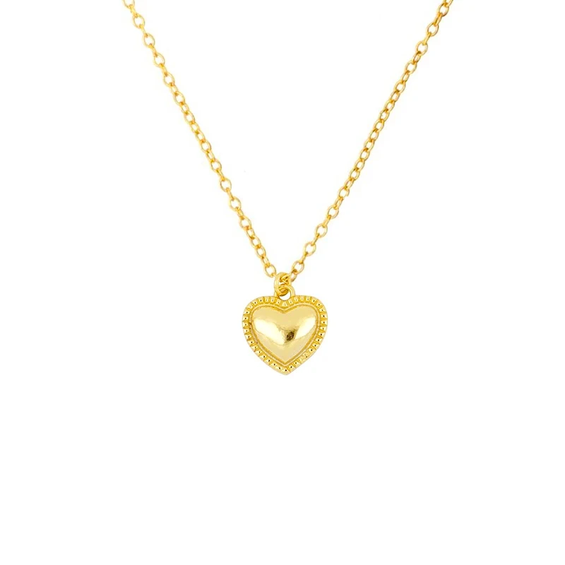 

CANNER Golden Heart Necklace For Women Prata 925 Original Rock Punk Long Chain Collier Charm Accessory Mother'S Day Gift