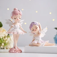angel annie figurines fairy garden miniatures resin ornaments fairy girl elf statue home decor room decoration birthday gifts