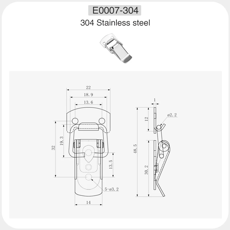 304 пружинная Пряжка из нержавеющей стали защелка металлическая пряжка с клювом