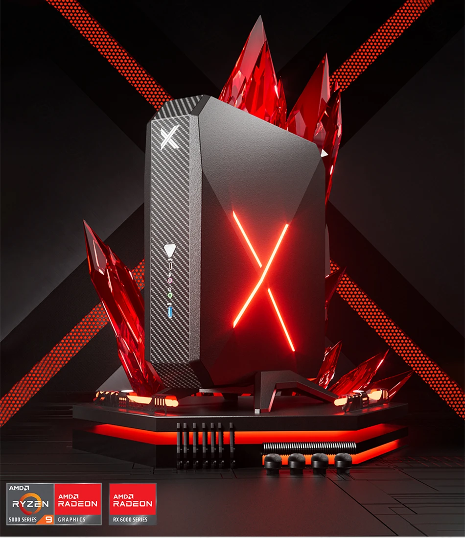 Мощный игровой пк AMD Ryzen 9 5900HX RTX3060 RX 6600M 6500XT 2 * DDR4 M.2 NVMe SSD 5G LAN настольный компьютер