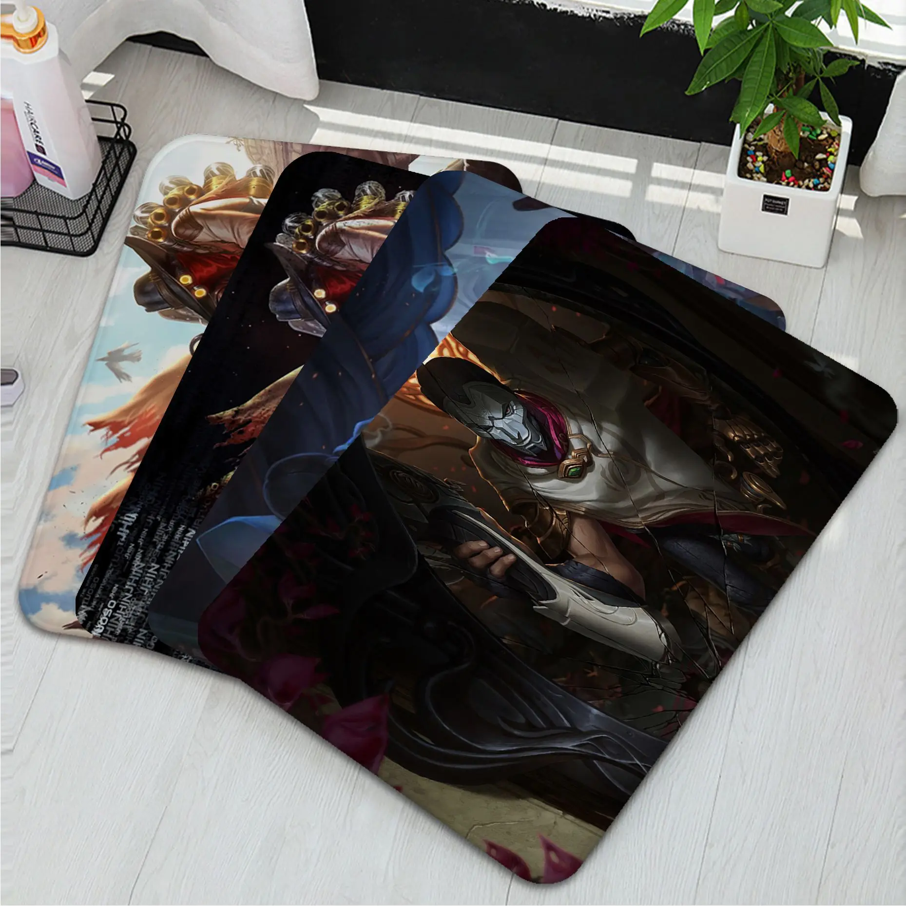 

LOL Samira Jhin Printed Flannel Floor Mat Bathroom Decor Carpet Non-Slip For Living Room Kitchen Bath Mats Doormat
