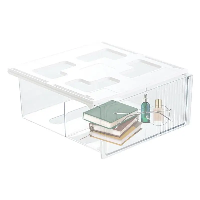 

Under Desk Organizer Drawers Desk Box Drawer Organizer Self-Adhesive Drawer Type Storage Pen Box Invisible Paste Pen Barrel