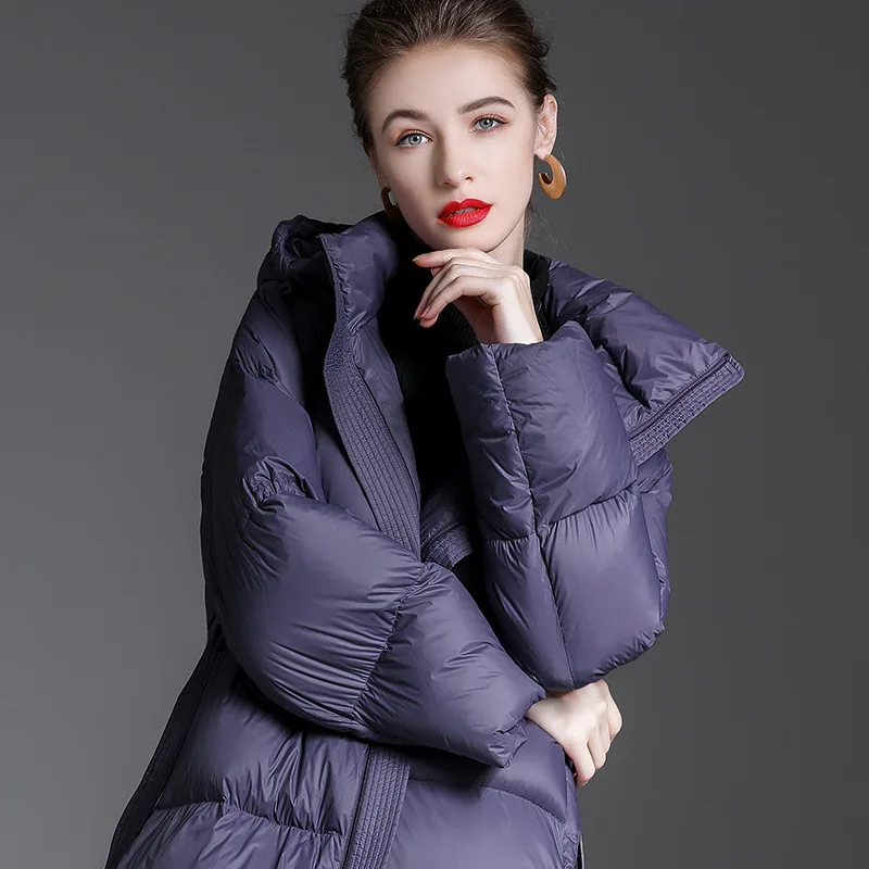 Women's Luxury 90% White Duck Down Parka Female Winter Warm Hooded Casual Long Black Down Coat Chamarras Para Mujer Abrigos enlarge