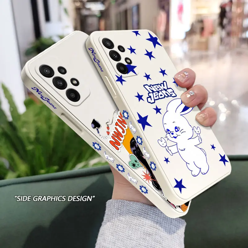 

Kpop NewJeans Phone Case For Samsung A73 A53 A50 A12 A22 A52 A52S A51 A72 A71 A32 A20 A21S A11 5G Silicone Cover