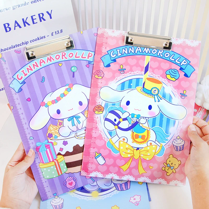 

Аниме Sanrio Cinnamoroll А4 фанера кавайный студенческий Симпатичный шаблон запись папка для хранения данных тестовая бумажная папка игрушка Подар...