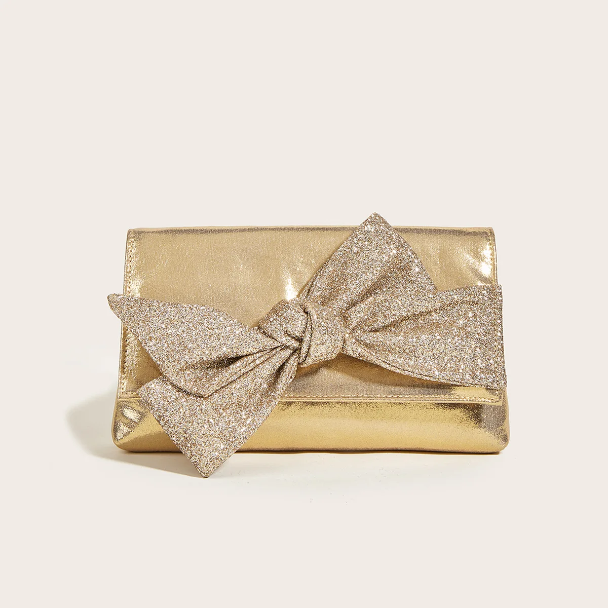 

bags for women's bag High sense of fashion design bow tie evening bags shiny golden evening handbag Clutch bag