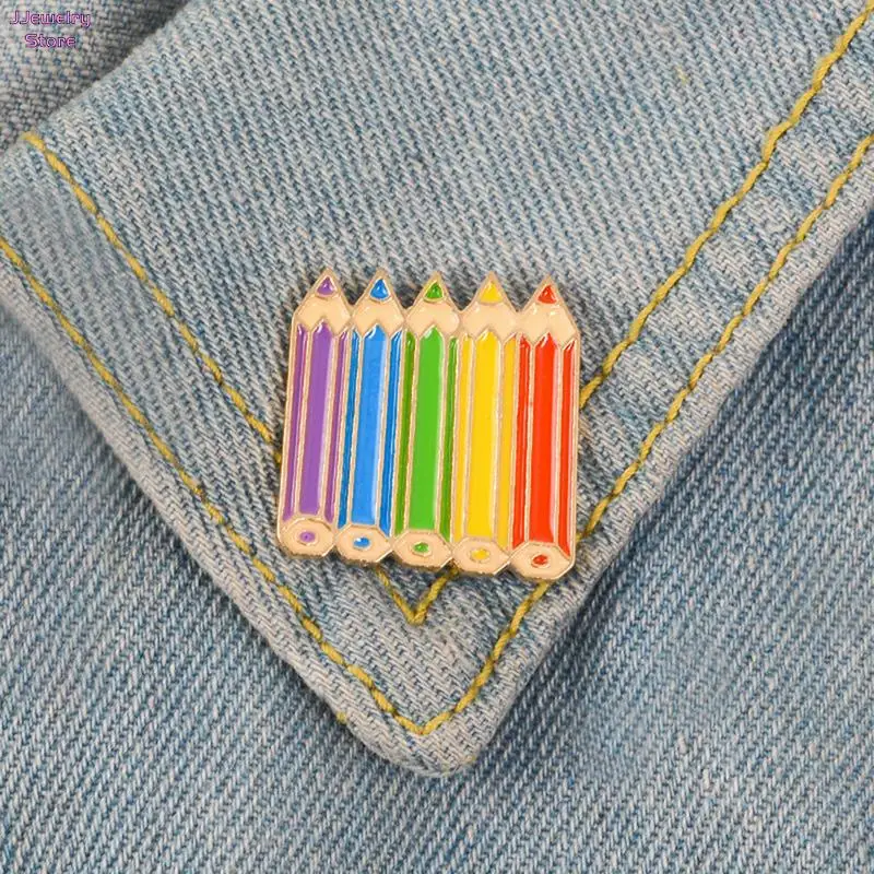 Enamel Pin Childhood Sweet Cute Badge Brooch Lapel Pin Denim