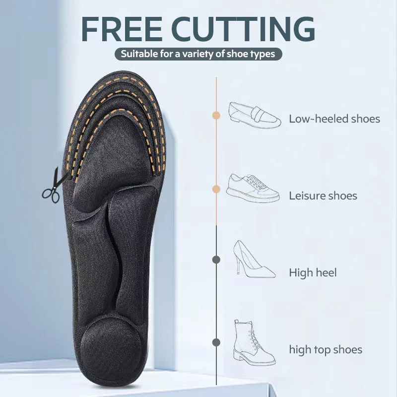 BANGNI Memory Foam Insole Relax High Heels Slow Rebound Soft Shoe Pads Cushion Breathable Sole Comfort Inserts For Feet Women