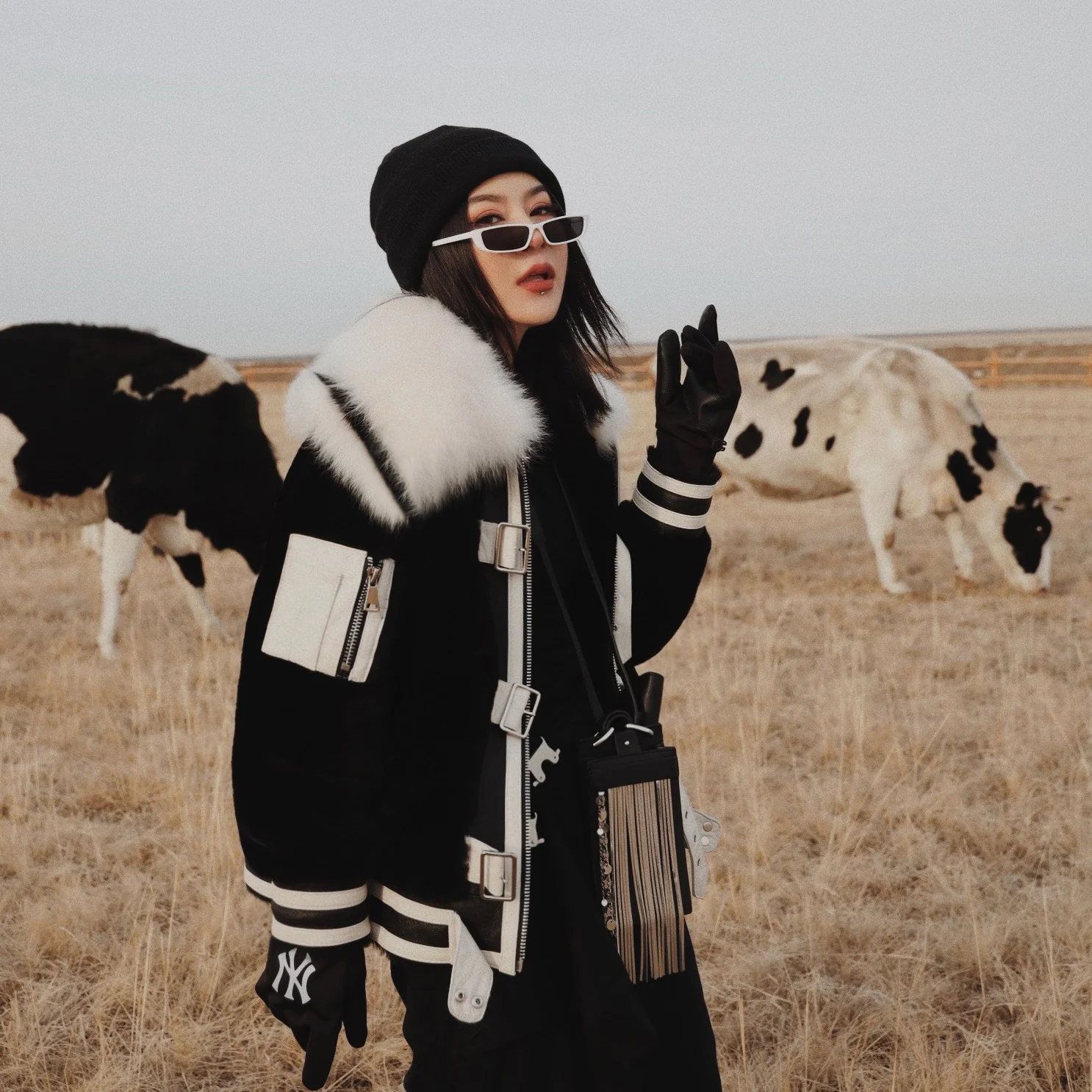 Women's Short Wool Fur Coat winter coat women  coat women  real fur coat  clothes for women