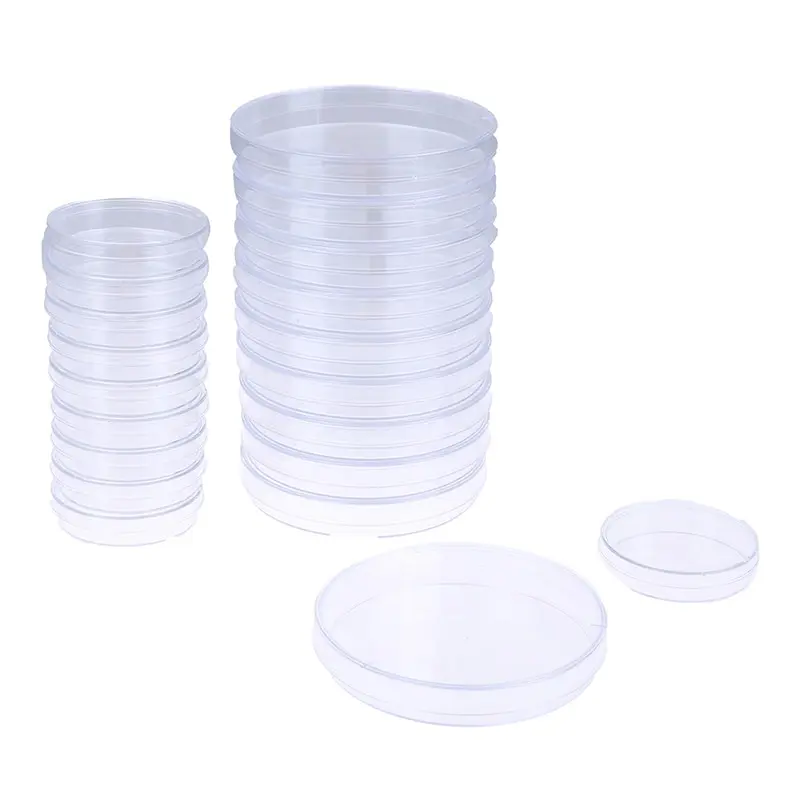 

10Pcs 100mm Ppolystyrene Sterile Petri Bacteria Dish Laboratory Medical Supply