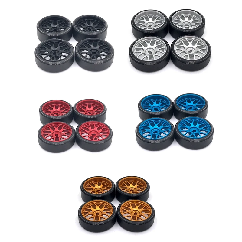 4шт металлический обод колеса жесткие пластиковые шины для дрифта Wltoys 284131 K969 K989