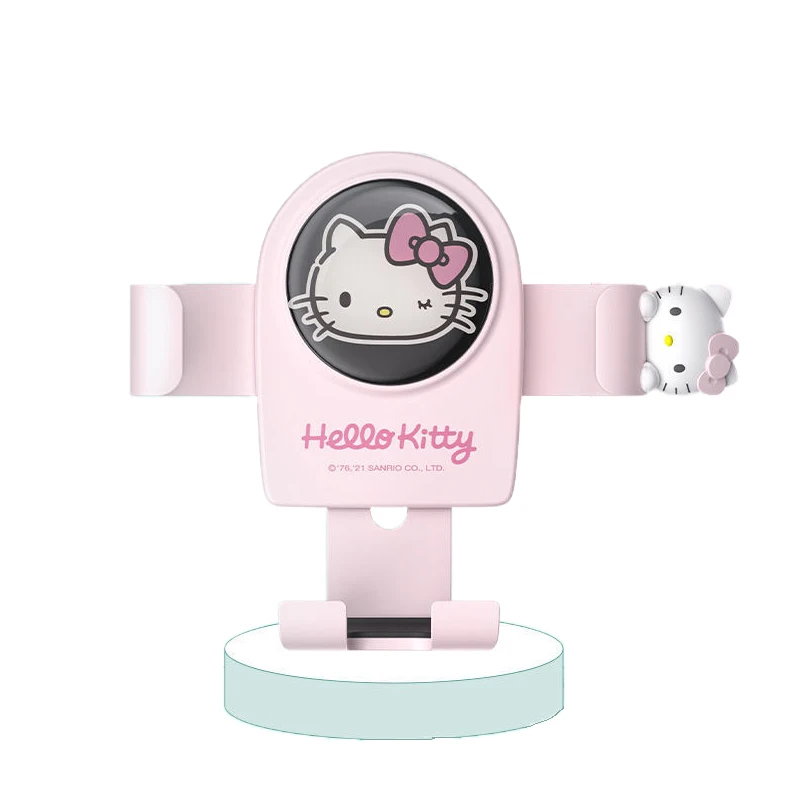 

Sanrios Hellokittys Kawaii мультяшный держатель для автомобильной вентиляционной решетки с фиксированным кронштейном для навигации
