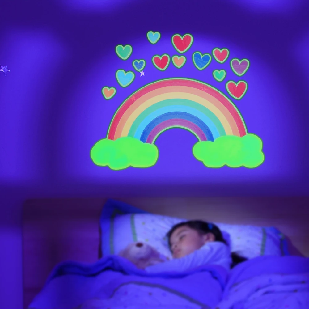 

Cartoon Luminous Wall Stickers Glow In The Dark Combination Wallpaper For Living Room Kid Room Nursery Home Decoration Wall Deal