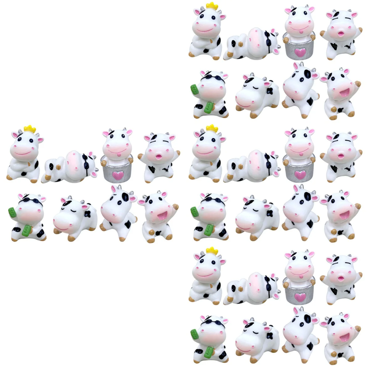 

32 Pcs Dairy Cow Figurines Adorable Cow Statues Lawn Landscape Cow Figurines Desktop Decors