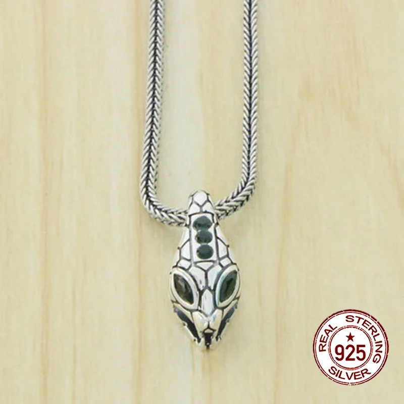 Кулон из серебра 925 пробы в стиле панк с цветком вишни