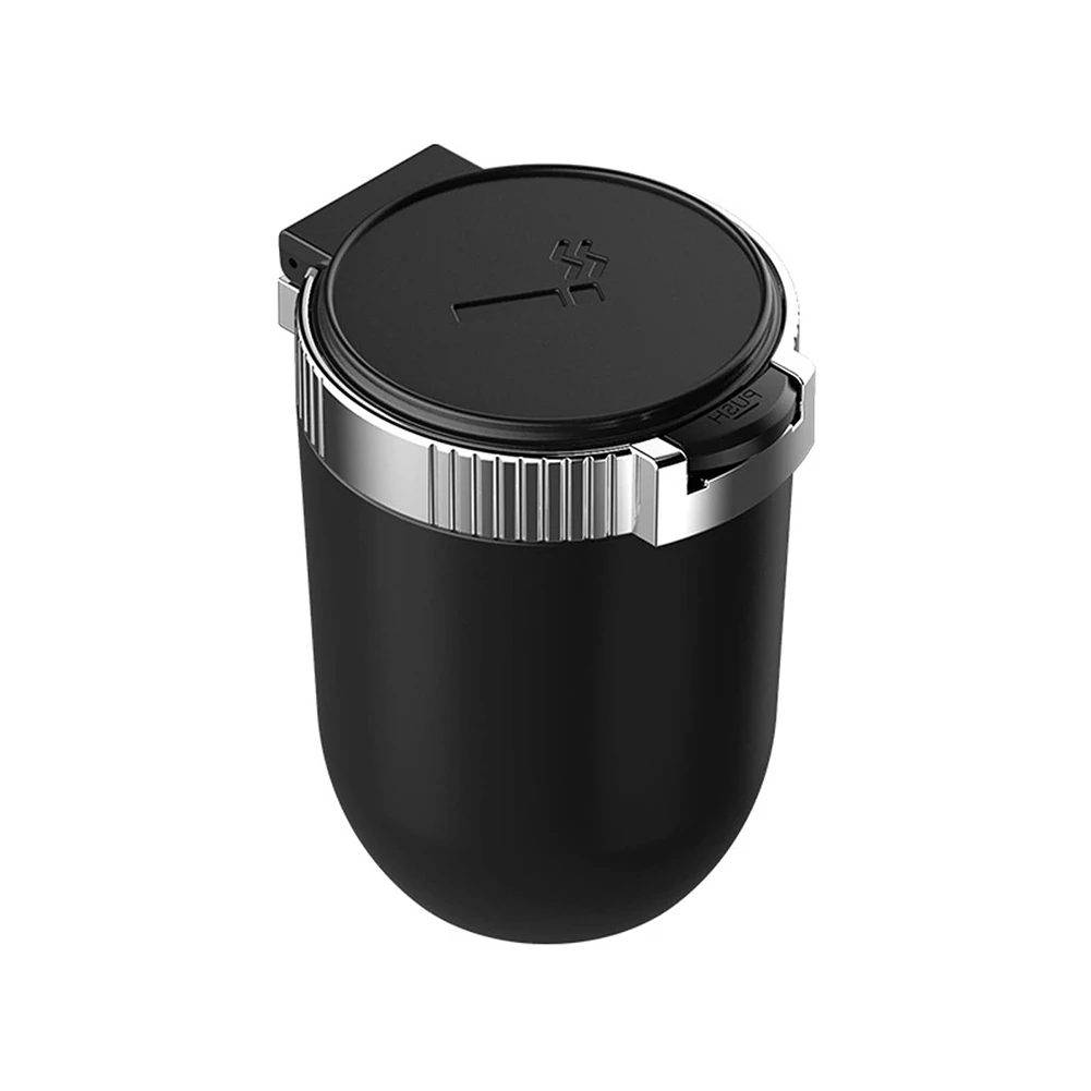 

Universal Silver Ash Cylinder Trash Vehicle With Auto Sensing Lid 1 Pc 1pcs ABS Can Drink Holder Car LED Light