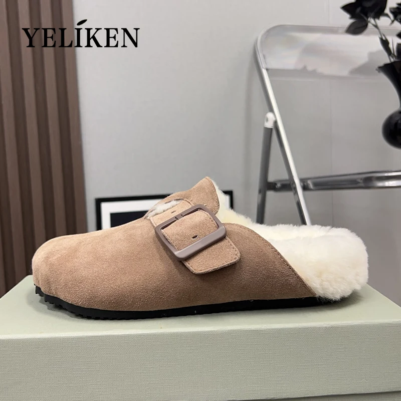 Осень-зима пара унисекс дизайнерские тапочки из овечьей шерсти с пятью пальцами