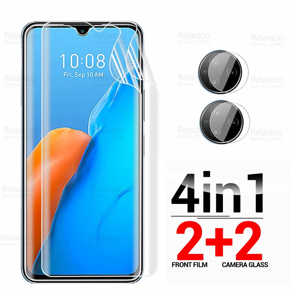 Гидрогелевая пленка 4 в 1 для камеры Infinix Note 12 Pro Защитная экрана Infi Nix Note12 12Pro 4G X676B 6 7
