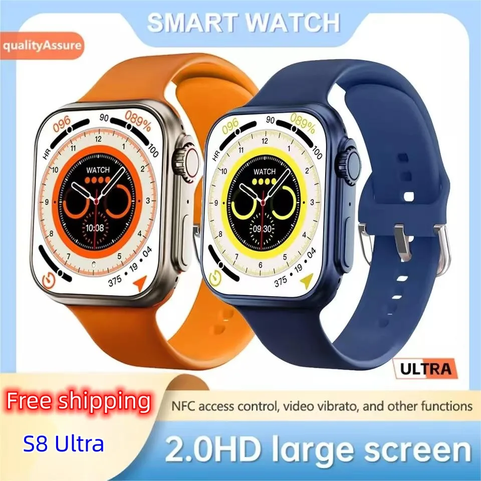 

2022 New SmartWatch S8 Ultra NFC Door Access Unlock Smart Watch Men Bluetooth Call 2.02 Inch HD Wireless Charge Fitness Bracelet
