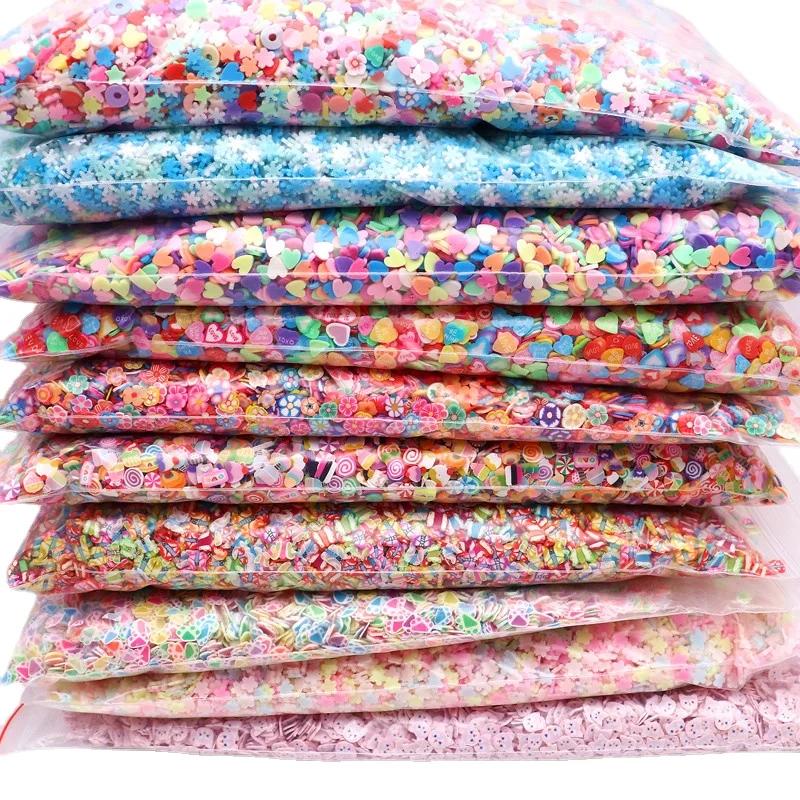 

500g 3D 5mm Flower Snowfake Polymer Clay Slices Sprinkles Mix Color Hot Clay DIY Nail Art Decor Slime Handmade Crafts Supplies