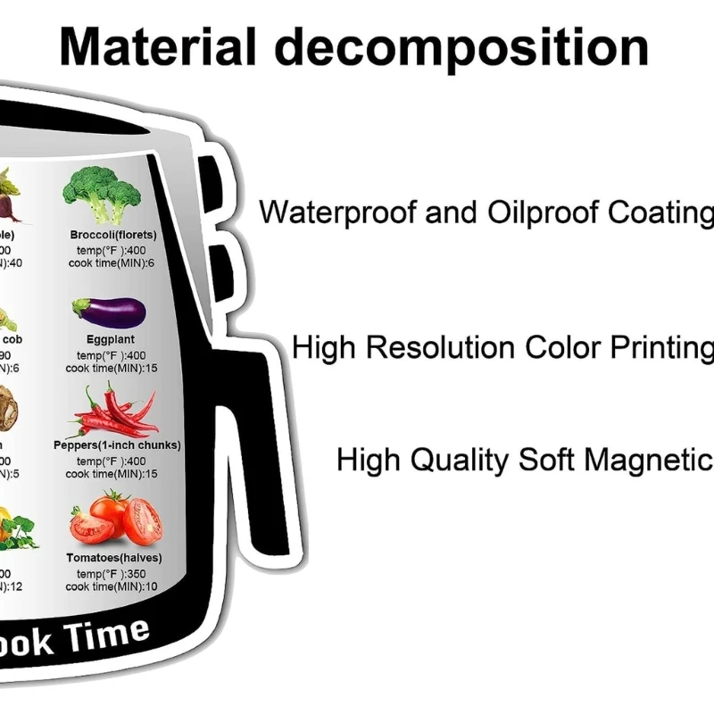 Магнитная шпаргалка для фритюрницы конвертационная таблица магнитный лист