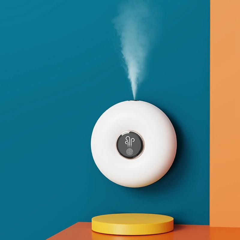 

New Donut Aroma Machine Humidifier Wall-Mounted Aroma Diffuser To Deodorize Fragrance Machine Automatic Spray Machine For Home