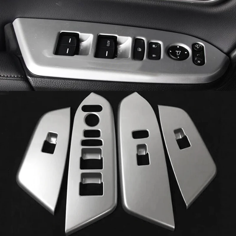 

for Honda CRV CR-V 2017-2018 Creta Chrome Inner Door Armrest Window Switch Cover Decoration Control Panel Auto Accessories