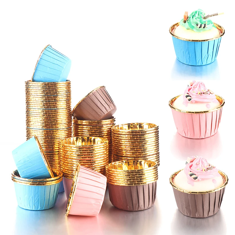 

50PCS/Pack Cupcake Liner Cake Wrappers Baking Cup Tray Case Cake Paper Cups Pastry Tools Party Supplies