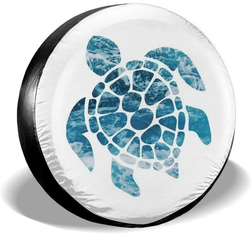 Foruidea Sea Turtle Spare Tire Cover Waterproof Dust-Proof UV Sun Wheel Tire Cover Fit for Jeep,Trailer, RV, SUV and Many Vehicl