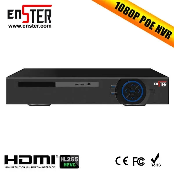 Enster 8-канальная 8-мегапиксельная камера видеонаблюдения 4K NVR со встроенным