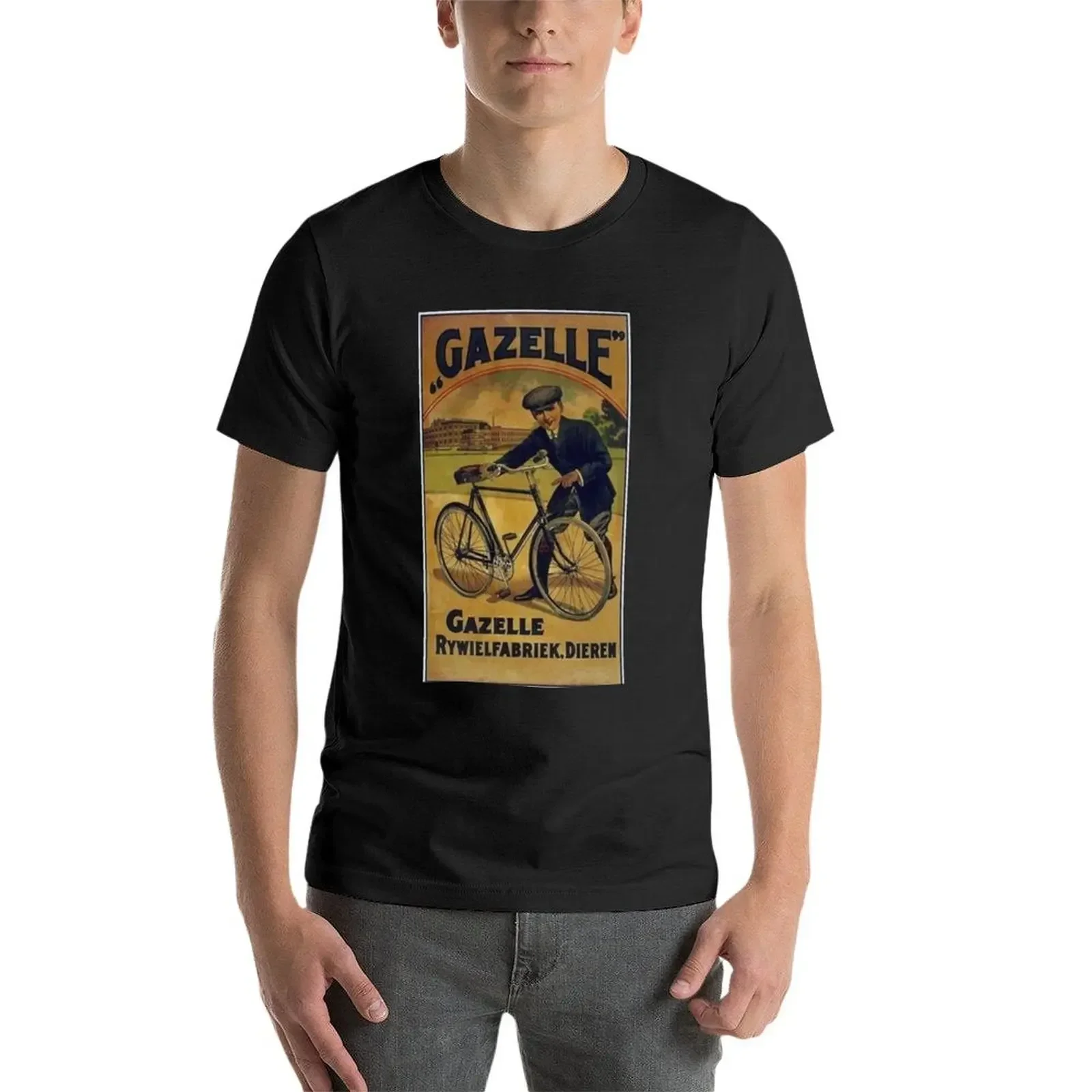 Old ad Gazelle bicycle T-Shirt sweat blacks rapper graphic tees plain t shirts men
