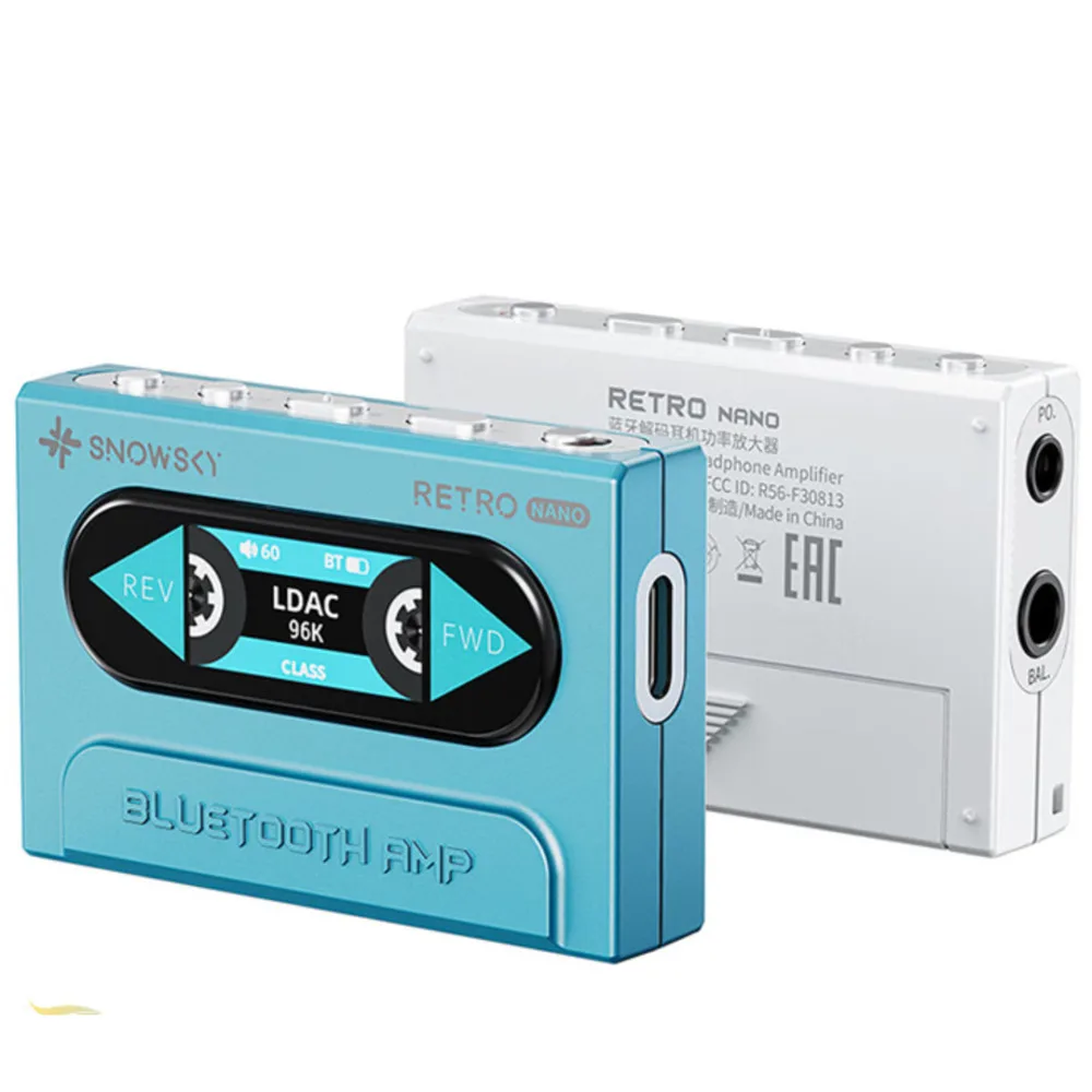 Фото FIIO SNOWSKY RETRO NANO Портативный усилитель для наушников с поддержкой LDAC, Bluetooth, 3.5 мм, 4.4 мм, APM, CTIA, длительное время работы от батареи, настраиваемый №1