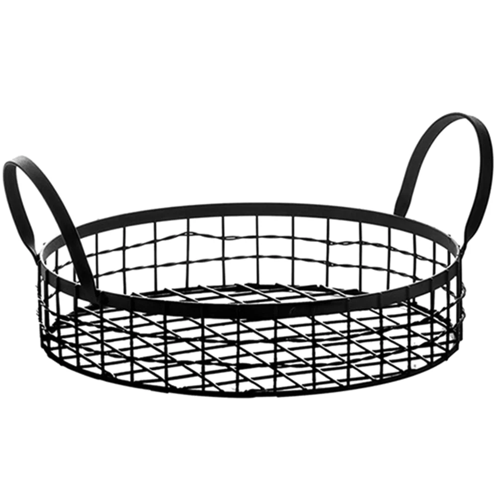 

Black Baskets Wire Baskets Fruit Basket Baskets For Eggs Handle Wire Basket Multi-function Wire Basket