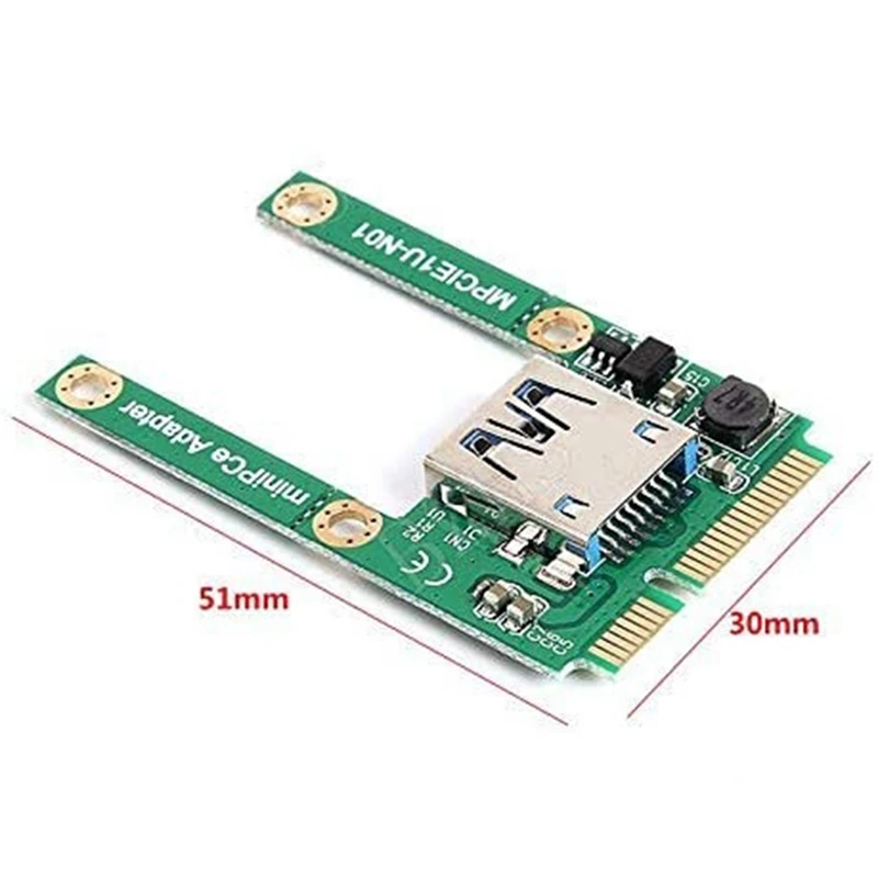 Карта адаптера Mini PCI-E — USB3.0 Адаптер PCIe USB 3.0 подходит для ноутбуков