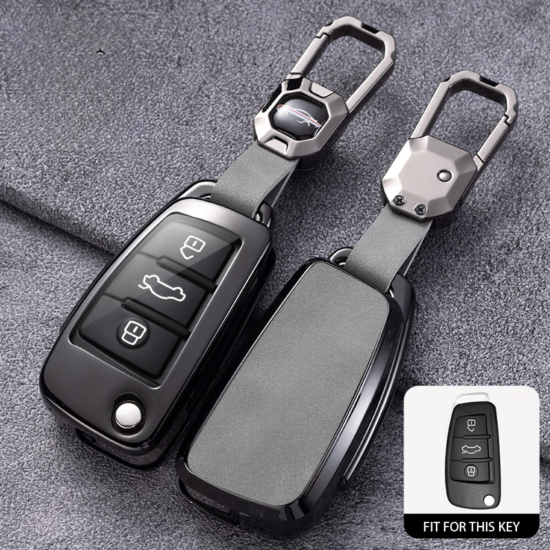 Чехол для автомобильного ключа Audi A1 A3 A4 8P 8L 8V A5 B6 B7 A6 A7 C5 C6 Q3 Q5 Q7 4F S3 S4 S6 RS3 TT B9 8S 8W 4M S5 S7