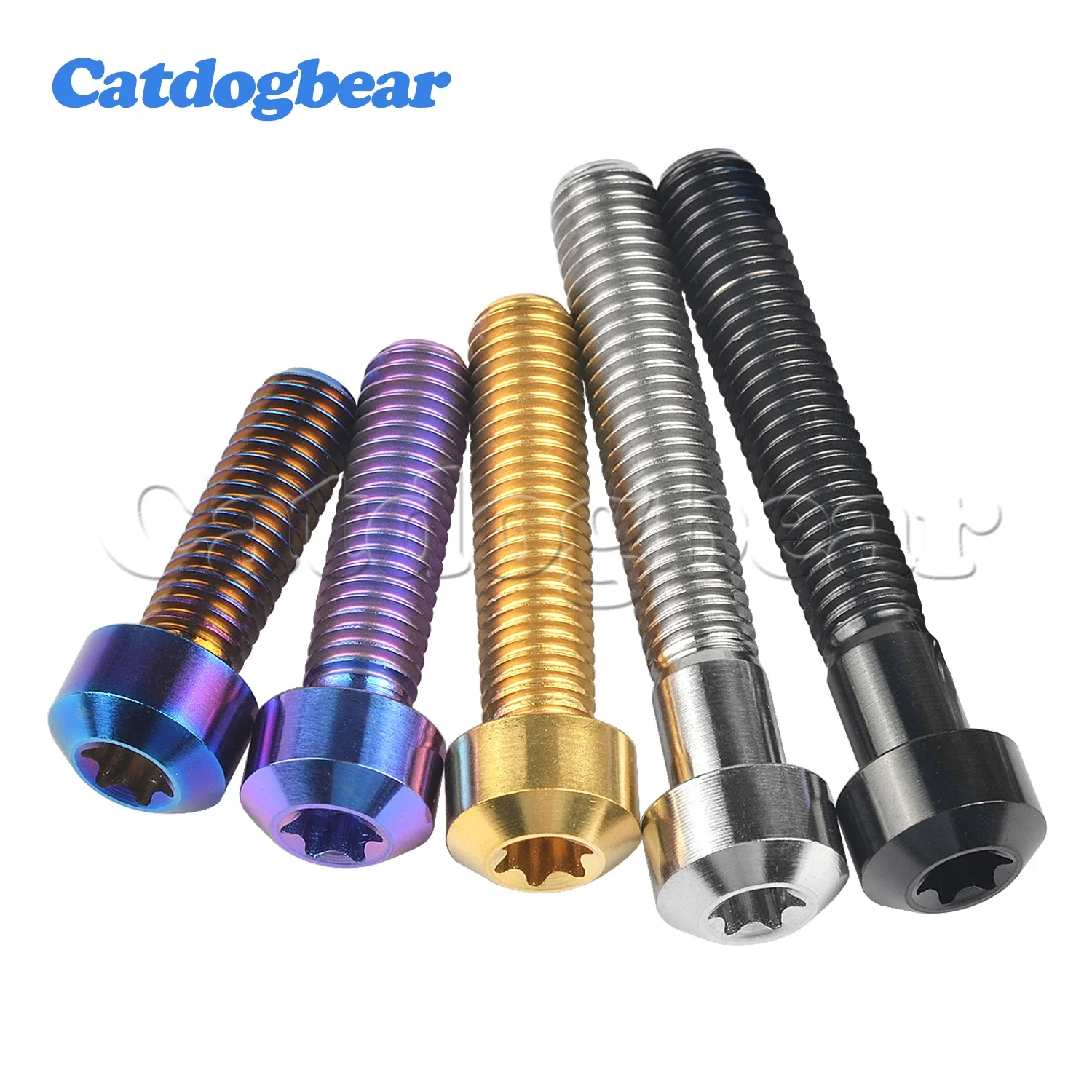 Фото Титановый болт Catdogbear M8 x 10 15 20 25 30 35 40 45 50 мм с гайкой Torx T40 для мотоциклов и автомобилей (для тюнинга) №5