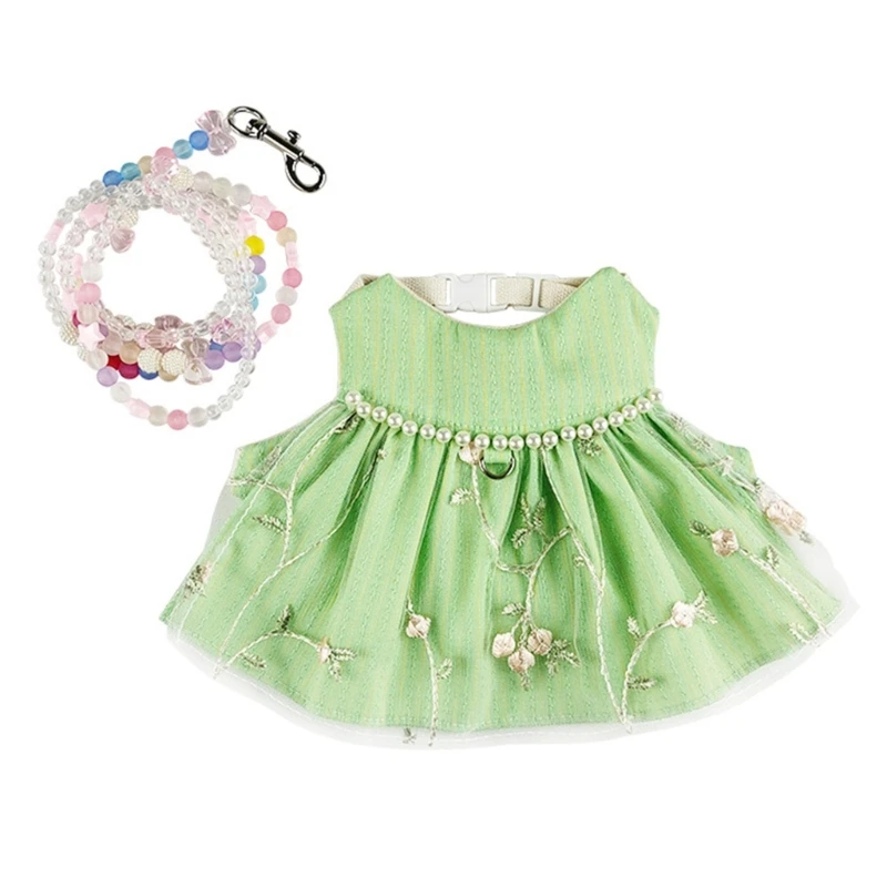 

Rabbit Princess Dress Traction Rope Bunny Chest Strap Dwarf Rabbit Photo Dress 11XA